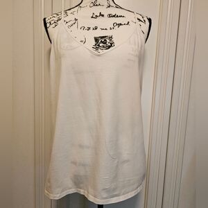 LOFT White Sleeveless Tank Top